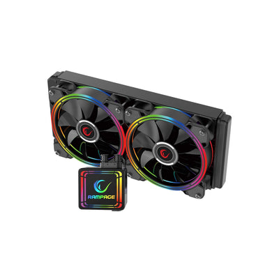 Rampage AQUA240-RGB S-RGB Intel/AMD Uyumlu Led Fanlı 240mm İşlemci Sıvı Soğutucu