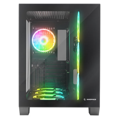 Rampage ICEWAVE 7 ARGB Fan+Kontrolcü Temperli Camlı E-ATX MID Tower Oyuncu Kasası