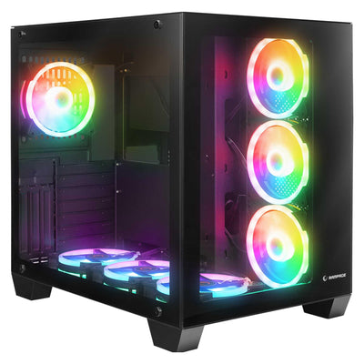 Rampage ICEWAVE 7 ARGB Fan+Kontrolcü Temperli Camlı E-ATX MID Tower Oyuncu Kasası