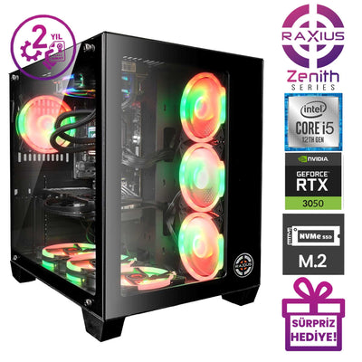 RaXius Zenith Z1 i5 3050-124 RTX3050 8 GB Gaming Masaüstü Bilgisayar