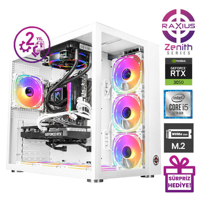 RaXius Zenith Z2 i5 3050-124 i5-12400 RTX3050 8 GB Gaming Masaüstü Bilgisayar