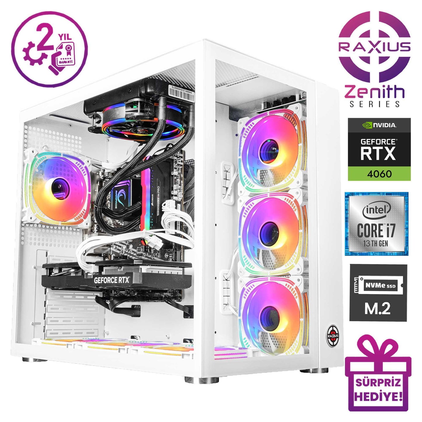 RaXius Zenith Z2 i7 4060-137 i7-13700 RTX4060 Gaming Masaüstü Bilgisayar