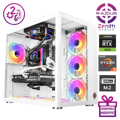 RaXius Zenith Z2 R5 4060-56G Ryzen5 5600G RTX4060 Gaming Masaüstü Bilgisayar