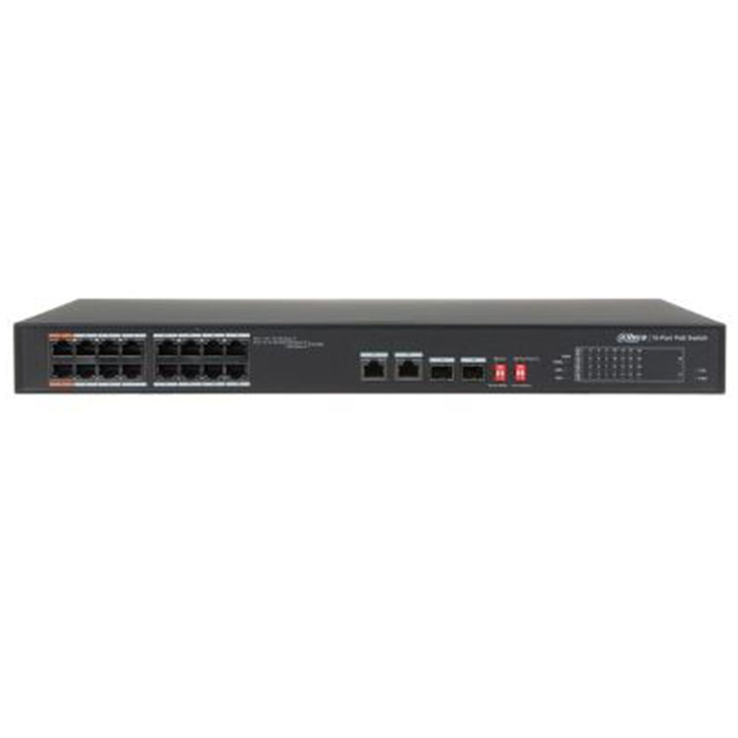 DAHUA DH-PFS3218-16ET-135 16 Port 10/100 Yönetilemez 2xCombo + 2xSFP 16 PORT POE 135W Metal Kasa