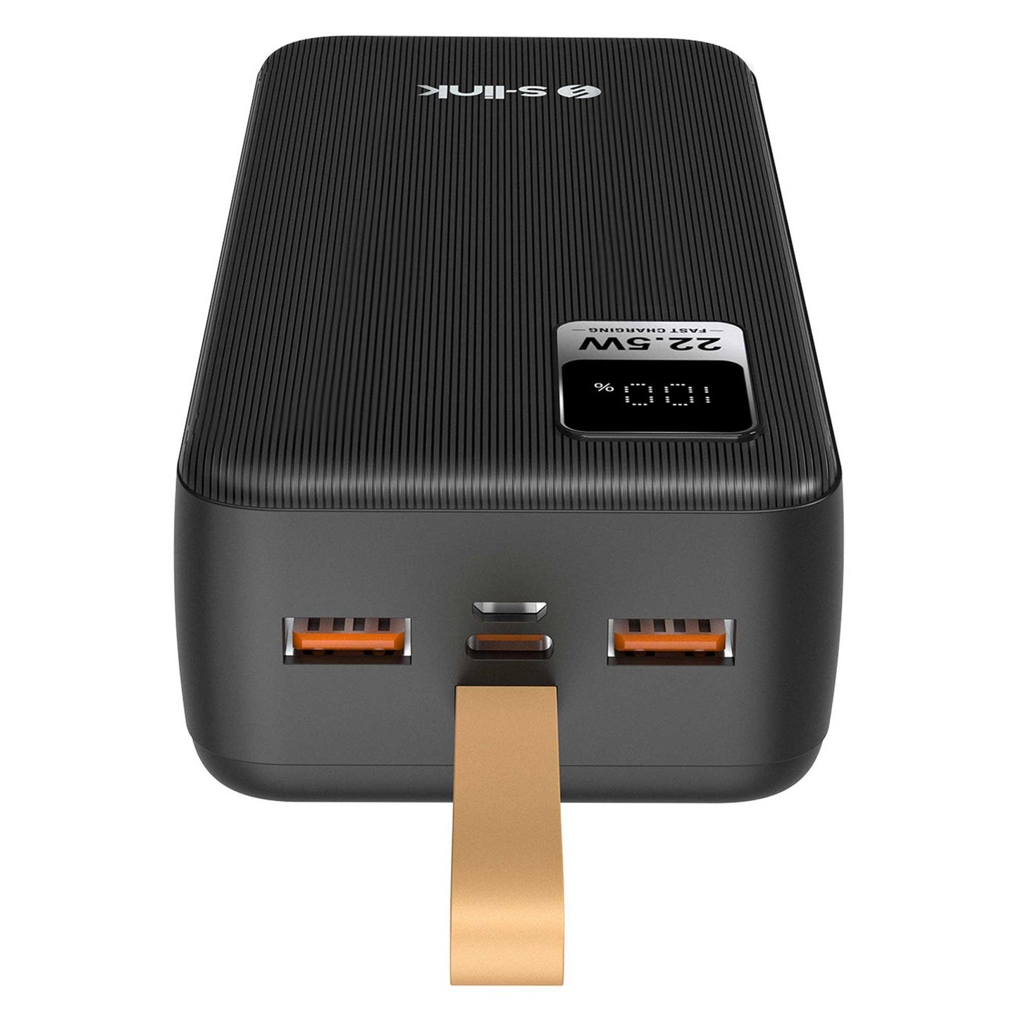 S-link G330 30000mAh QC3.0 PD20W LCD Şeffaf 18W Siyah Taşınabilir Powerbank