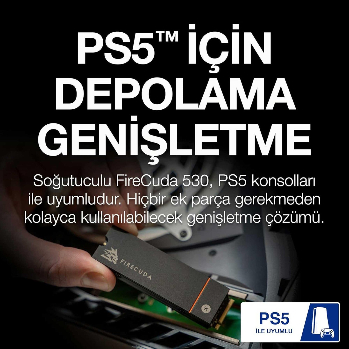 Seagate FireCuda 530 ZP500GM3A023 500GB 7000/3000MB/s Soğutuculu Gen4x4 22x80 M.2 NVMe SSD