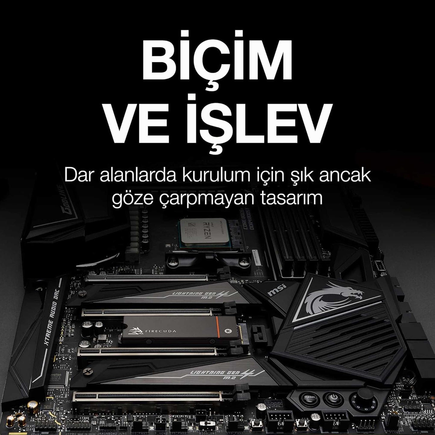 Seagate FireCuda 530 ZP500GM3A023 500GB 7000/3000MB/s Soğutuculu Gen4x4 22x80 M.2 NVMe SSD