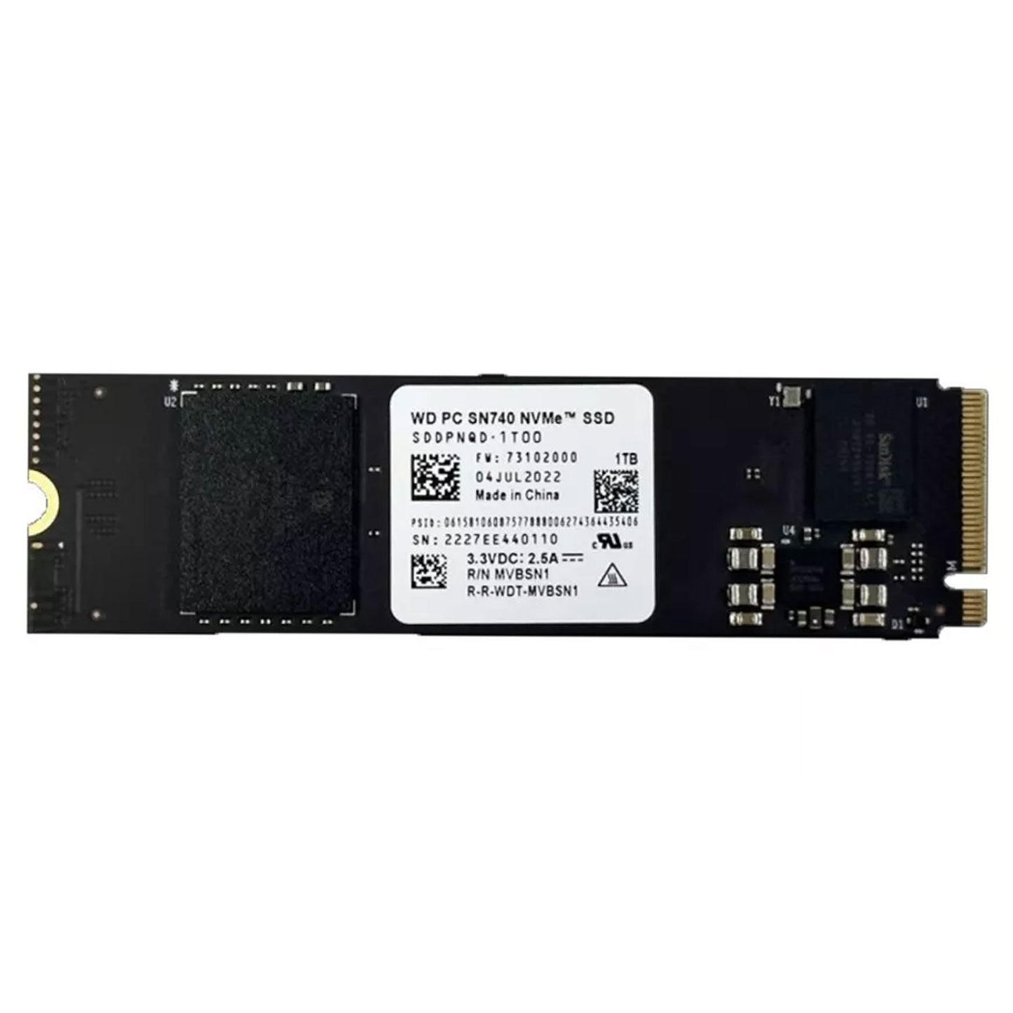 WD SN740 512GB 3000/2400 MB/s M.2 22x80 NVMe SSD