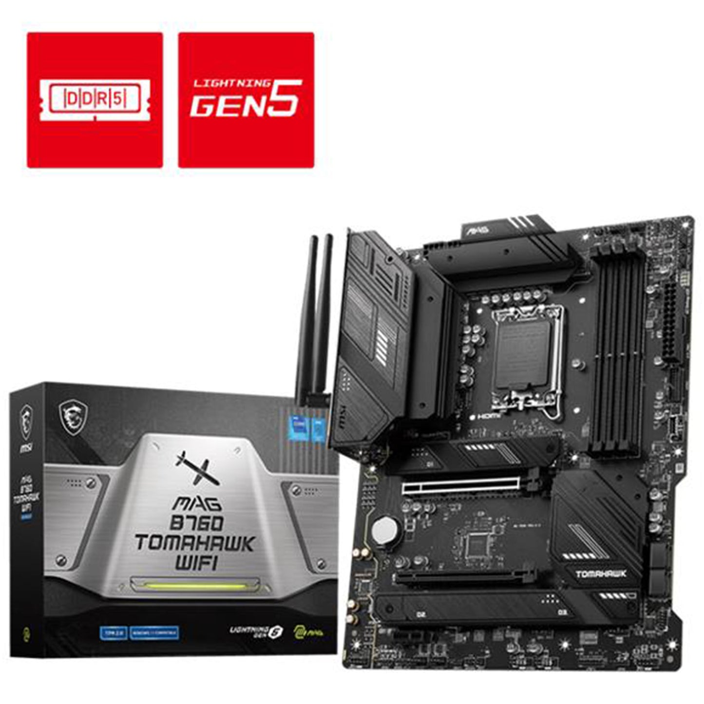 MSI MAG B760 TOMAHAWK WIFI DDR5 5400MHZ 1XHDMI 1XDP 3XM.2 USB 3.2 ATX 1700P (12. / 13. VE 14. NESİL İŞLEMCİ UYUMLU)