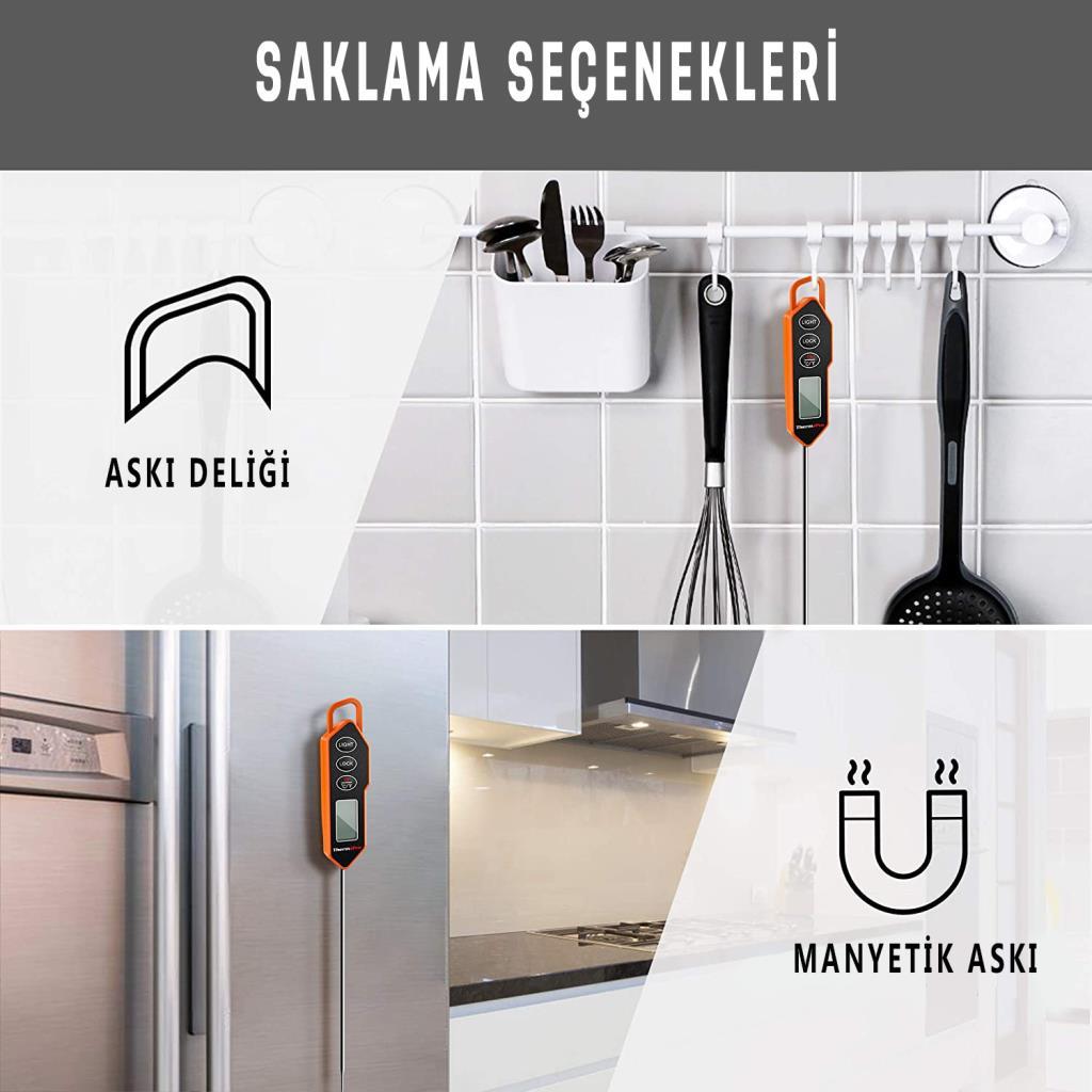 ThermoPro TP01H Işıklı Daldırma/Saplama Gıda Pişirme Termometresi