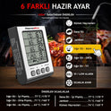 ThermoPro TP17H Renkli LCD, 4 Uçlu, Alarmlı Pişirme Termometresi