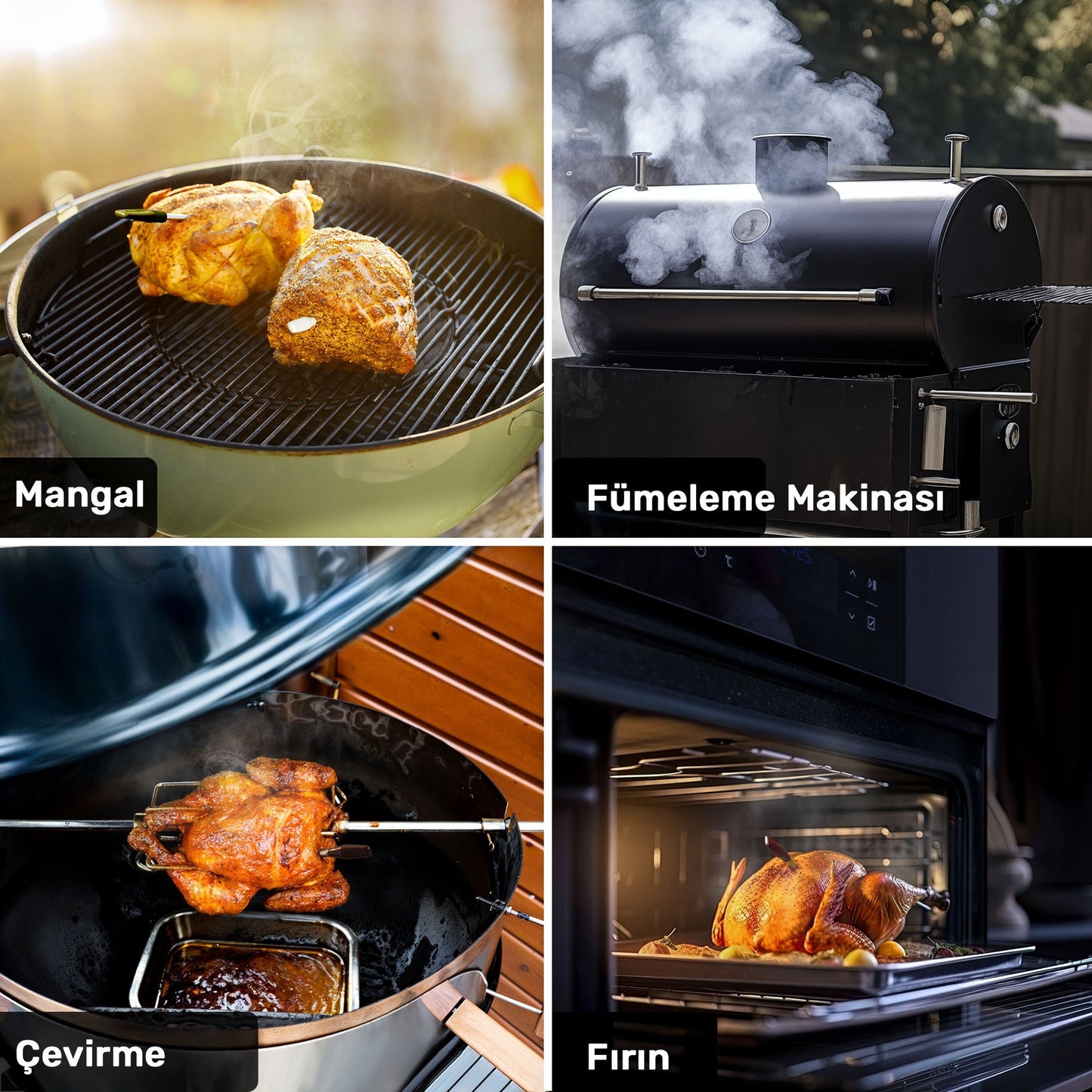 Thermopro TP972 Şarjlı 182m Kablosuz Alarmlı 2Problu Telefon Kontrollü Profesyonel Gıda Termometresi