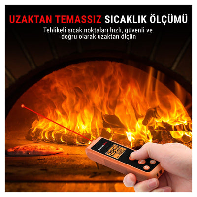 ThermoPro TP410 Mini Cep Boy Taşınabilir Endüstriyel Kızılötesi Katı-Sıvı Sıcaklık Ölçer