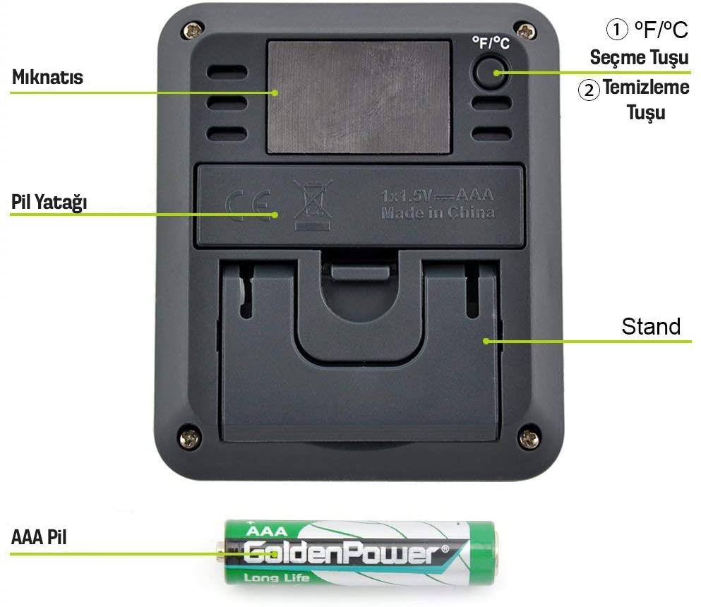 ThermoPro TP50 Termometre İç Mekan Dijital Isı ve Nem Ölçer