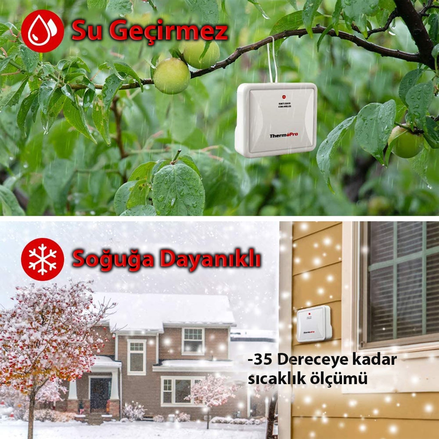ThermoPro TP65C Termometre İç Mekan Dijital Sıcaklık ve Nem Ölçer