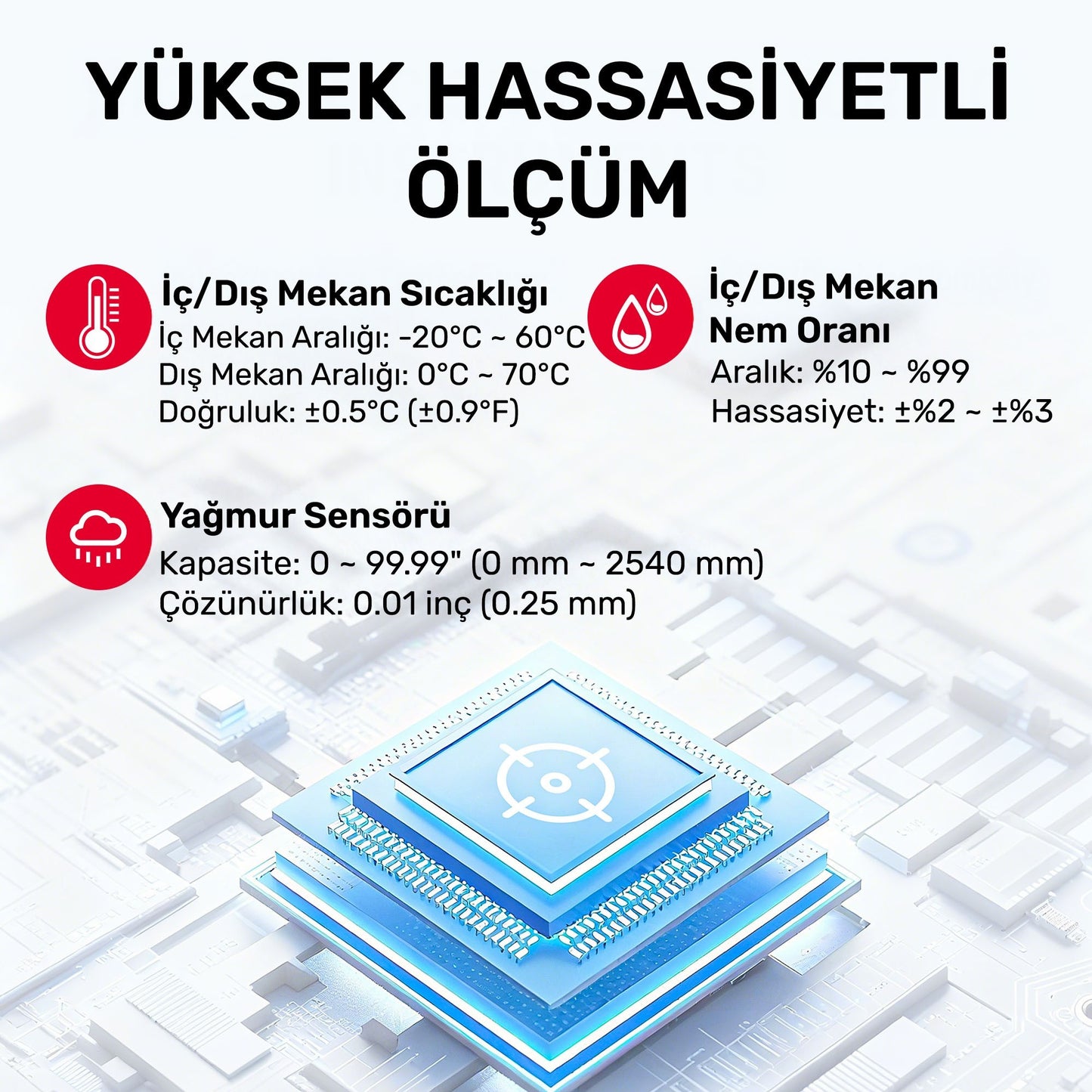 ThermoPro TP270 Termometre İç/Dış Mekan Profesyonel Dijital Sıcaklık ve Nem Ölçer