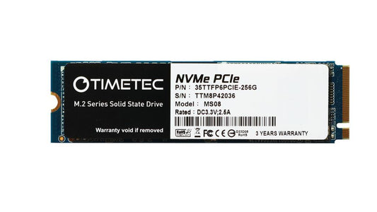 Timetec 35TTFP6PCIE-256G 256 GB 1800/1500 MB/S PCIe NVMe M.2 2280 Gen3x4 SSD