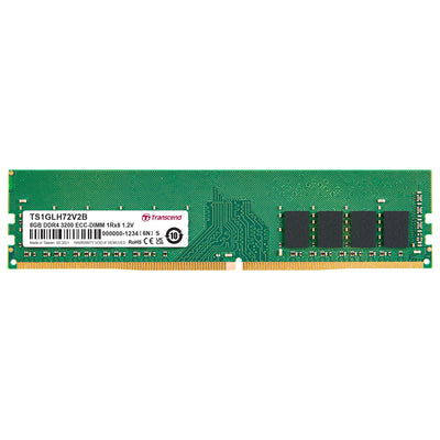 Transcend TS1GLH72V2B 8GB DDR4 3200 ECC-DIMM 1 Rx8  1 Gx8 CL22 1.2V   sunucu bellek