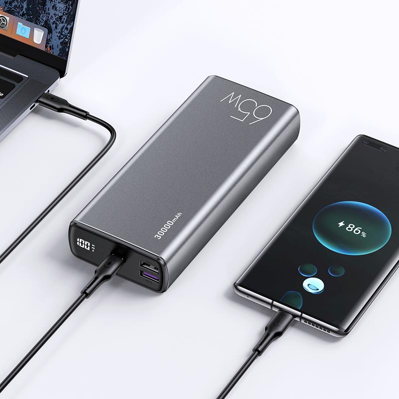 Usams 30.000 Mah 65W Çıkış Gücü Çift QC 3.0+ PD Hızlı Şarj Edilebilen Powerbank CD165