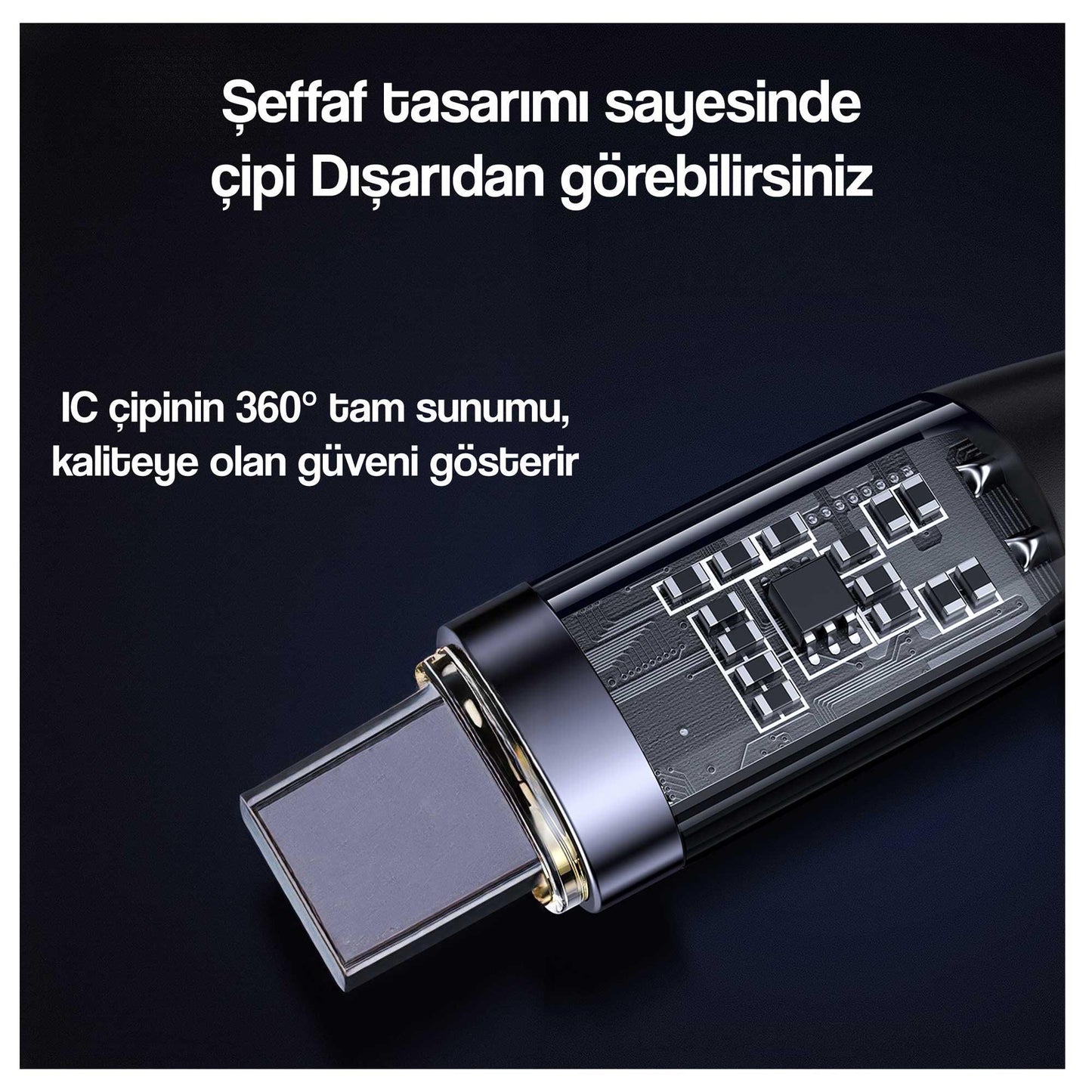 USAMS SJ574 Alüminyum Alaşım Type-C To Type-C PD 100W Hızlı Şarj Ve Data Kablosu Beyaz