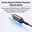 Usams US-SJ744 Type-C To Type-C 100W Meteor Efekt Ekranlı 1.2m Hızlı Şarj ve Data Kablosu Antrasit