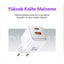 Usams US-CC189W 30W QC+PD (Type-C+USB) Mini Hızlı Şarj Başlığı-Beyaz