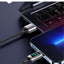 Usams US-SJ544 Dijital Göstergeli,Çipli,Örgülü,1.2m PD 66W USB to Type-C Hızlı Şarj ve Data Kablosu