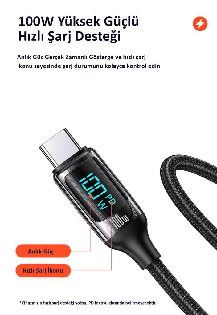 Usams US-SJ546 1.2m Type-C Hızlı Şarj ve Data Kablosu