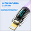 Usams US-SJ588 Dijital Göstergeli 1.2m PD 20W Type-C to Lightning iPhone Hızlı Şarj ve Data Kablosu