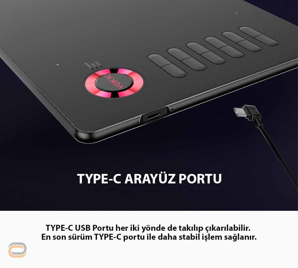 Veikk A15 8192 Levels Zoom Uyumlu 5080LPI Grafik Tablet+Kalem