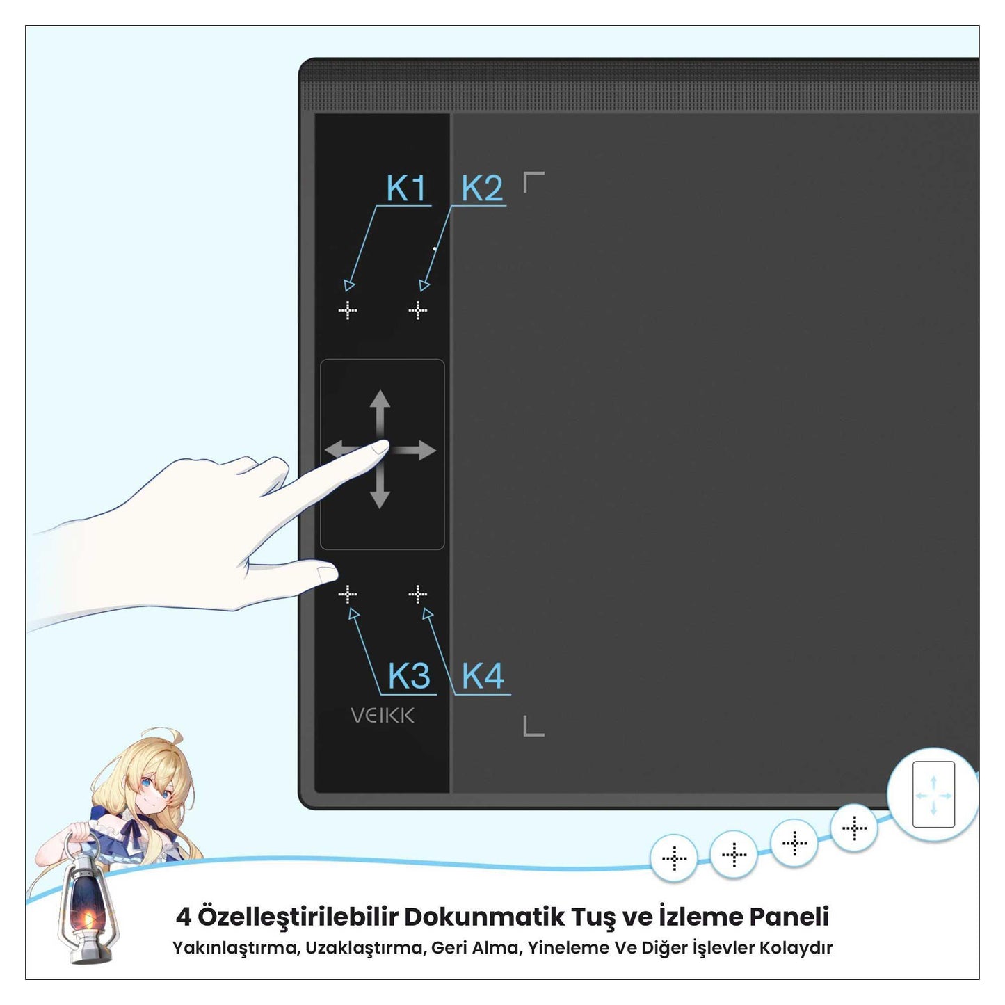 Veikk A30 10x6" Grafik Tablet