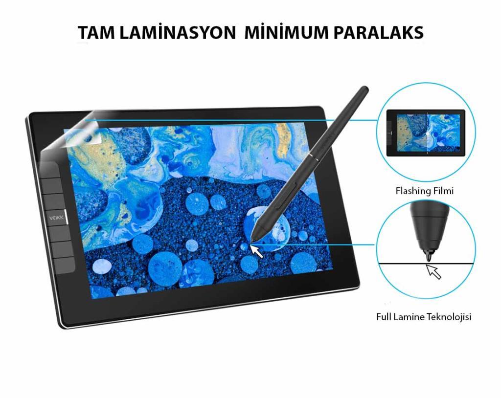 Veikk VK1200 8192 Levels 11.6" IPS HD Grafik Tablet + Kalem