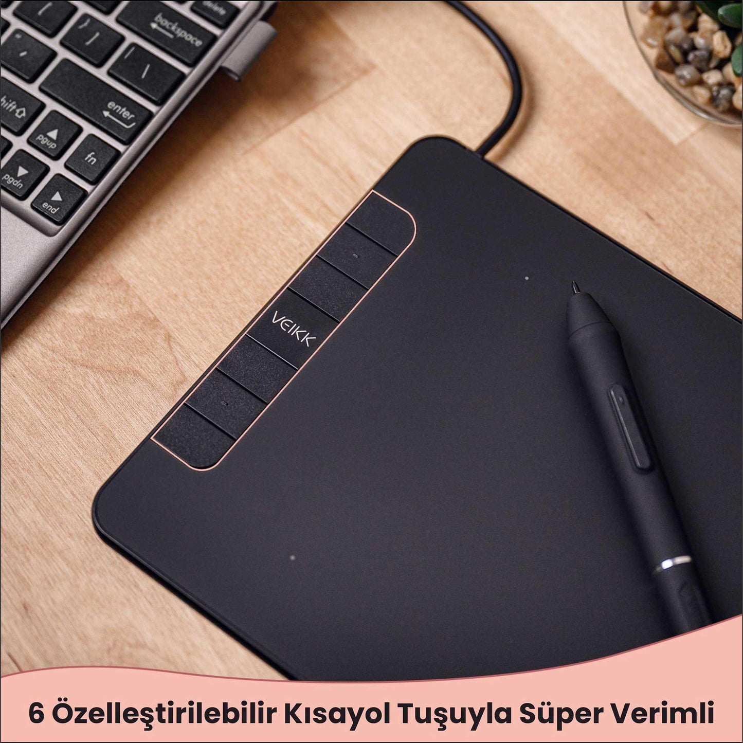 Veikk VK640 6x4" 6 Kısayol Tuşlu Grafik Tablet+Kalem