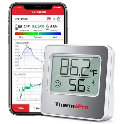 ThermoPro TP357 Akıllı İç Mekan Isı ve Nem Ölçer Termometre