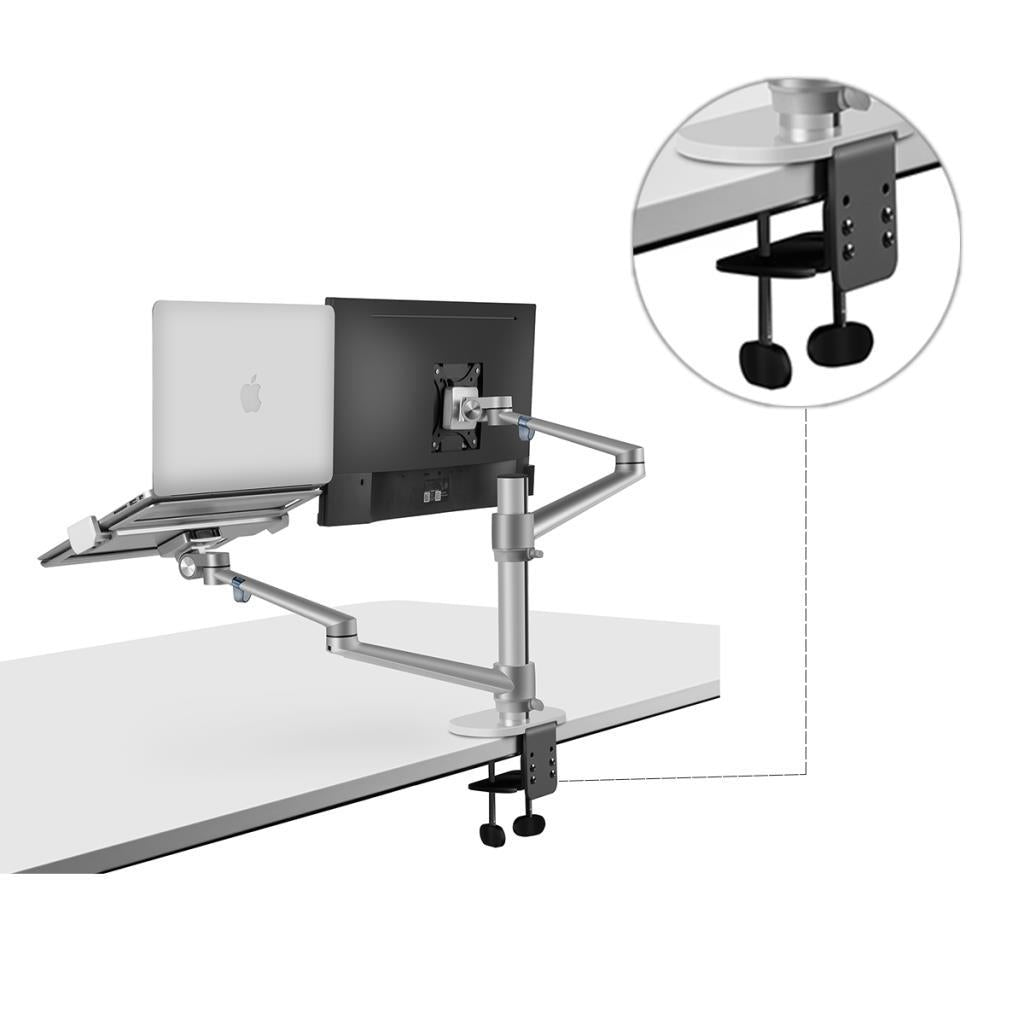 NPO STD7090B 10"-27" Notebook Stand ve Amortisörsüz Vesa Monitör Tutucu Kol Siyah