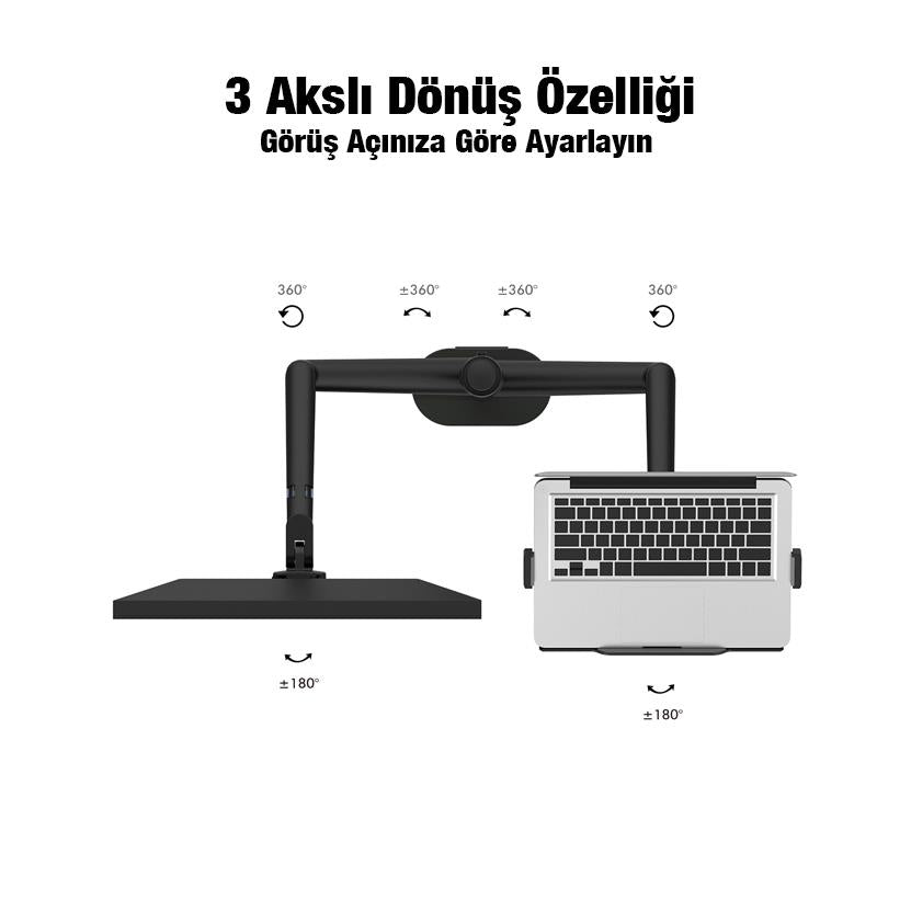 NPO STD7090B 10"-27" Notebook Stand ve Amortisörsüz Vesa Monitör Tutucu Kol Siyah